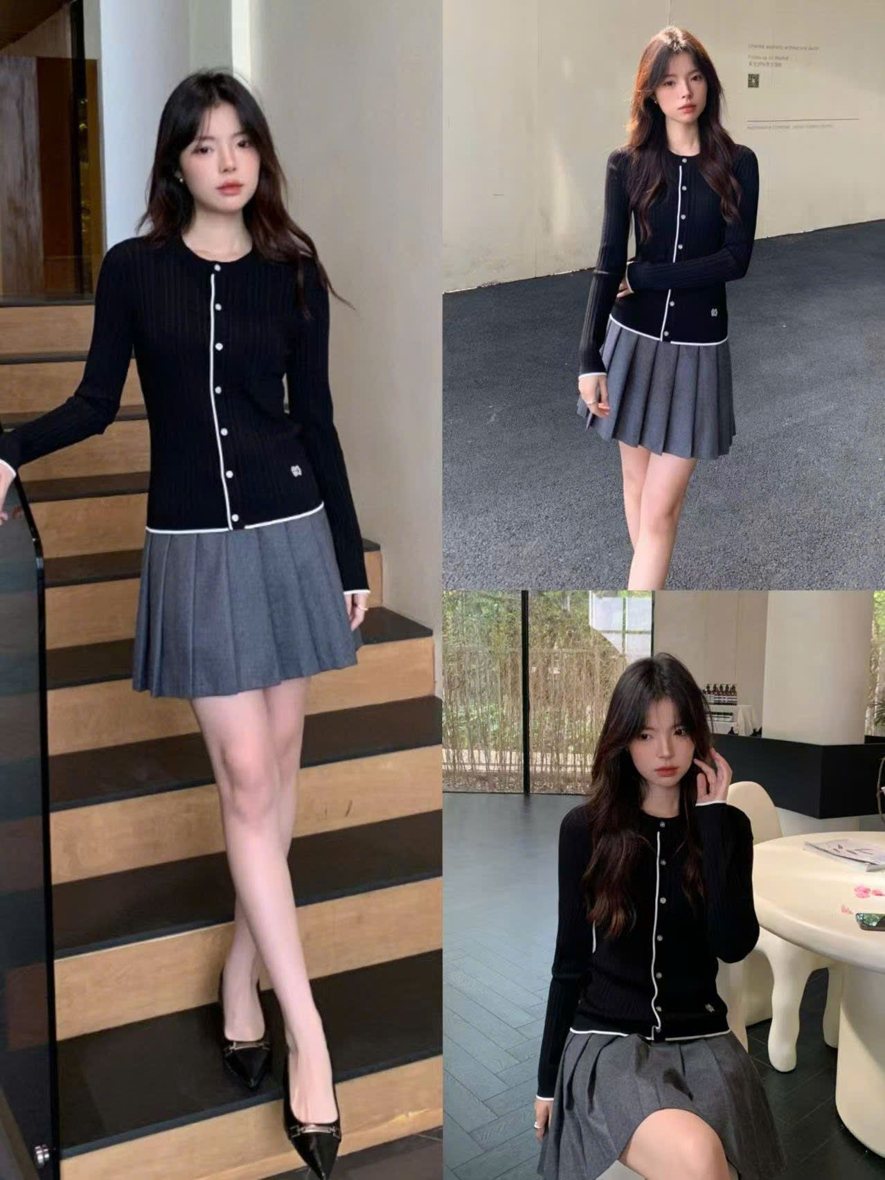 CDG đen logo sườn trái