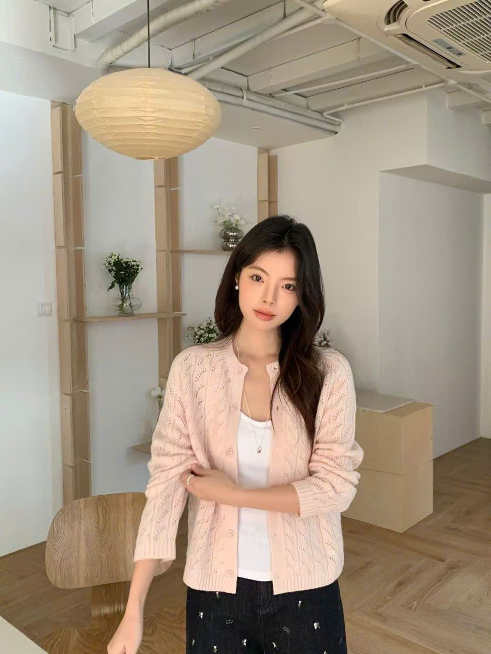 Áo CDG Hồng diềm