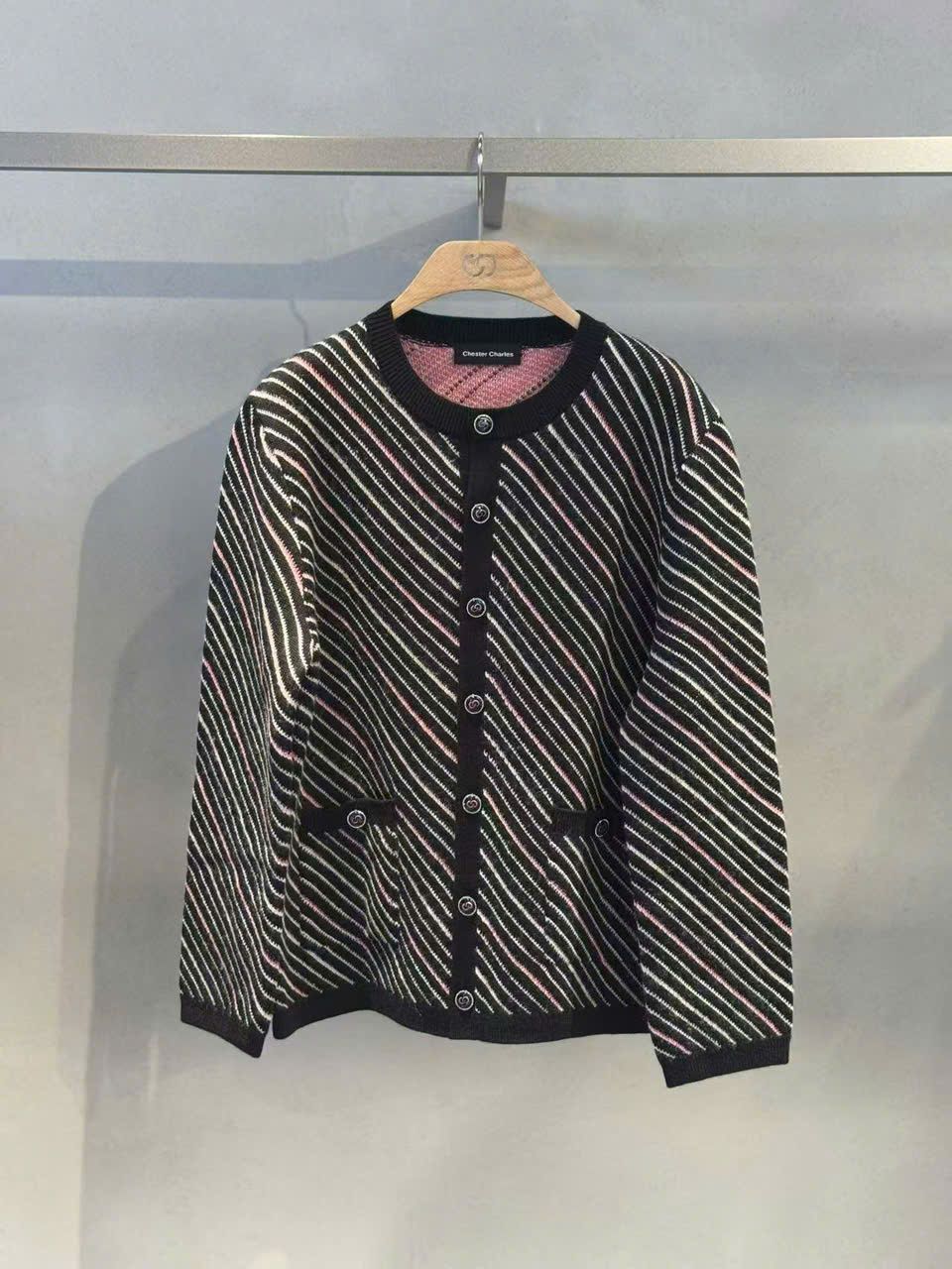 CDG kẻ chéo 2 túi logo CC