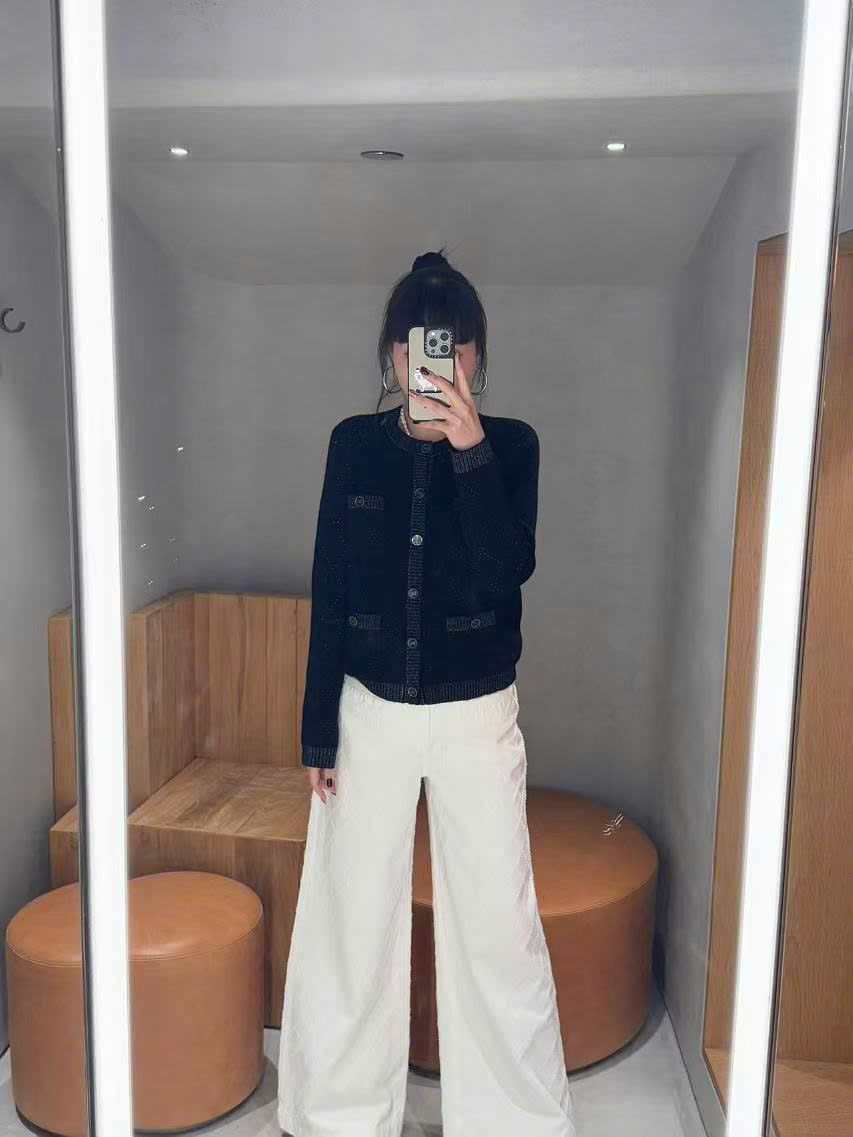 Áo CDG đen viền xám -4 túi