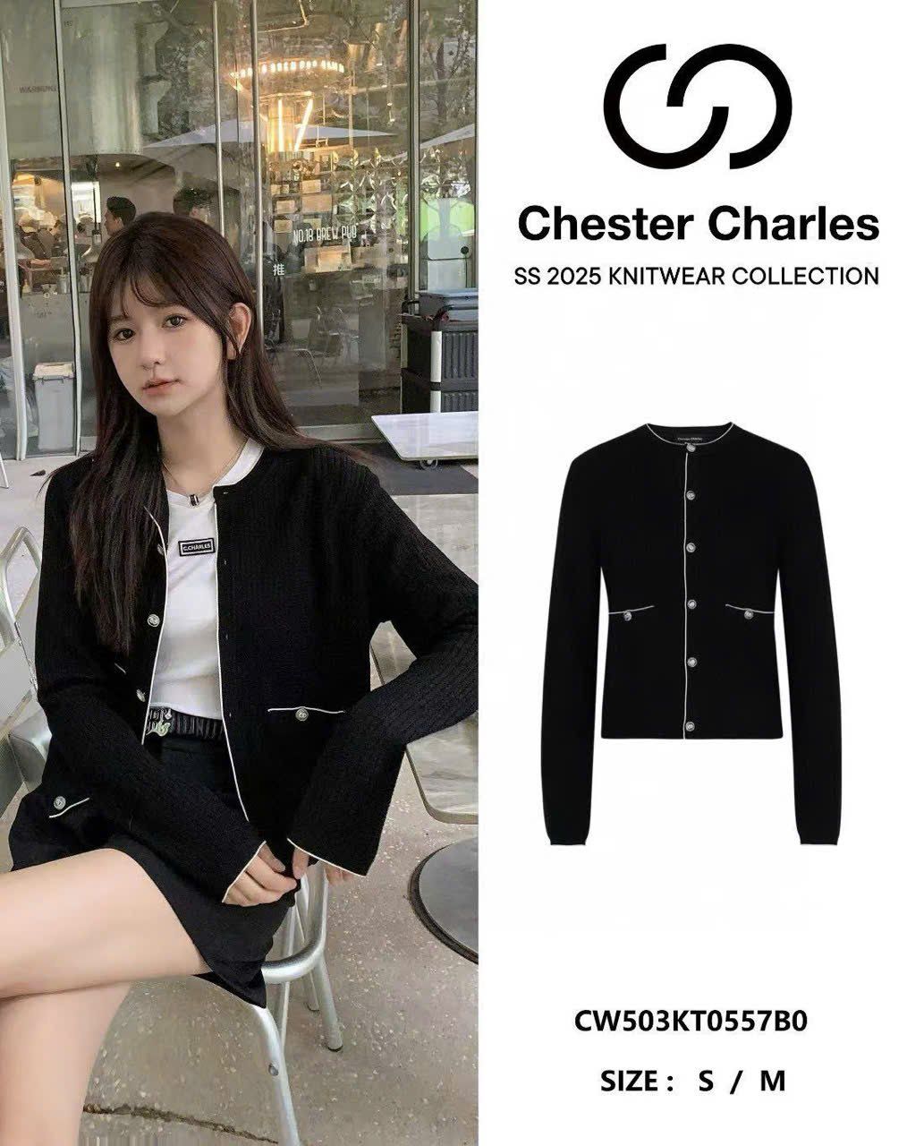 CDG len đen, 2 túi, Viền trắng nhỏ
