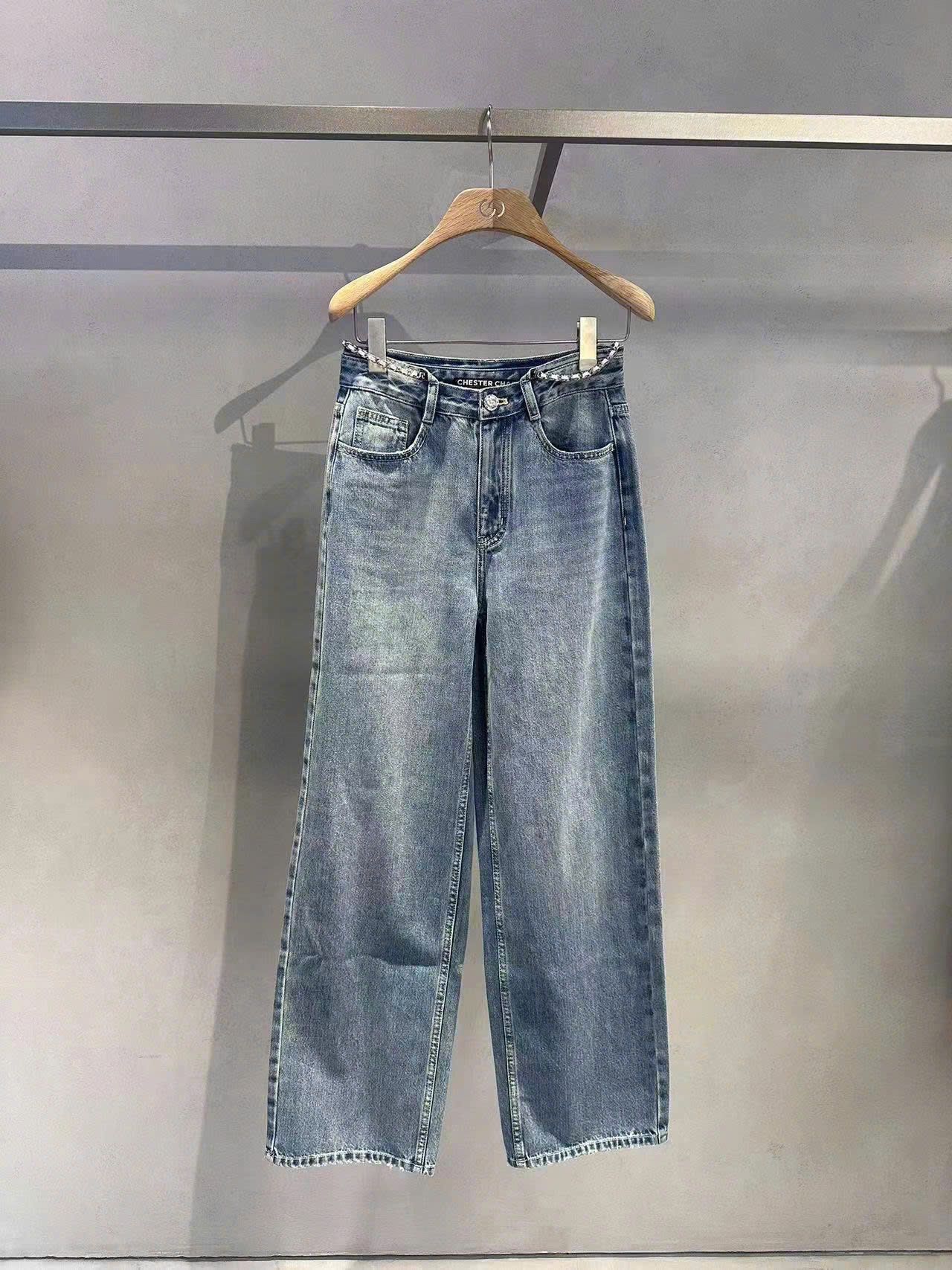Jean xanh nhạt - kèm belt