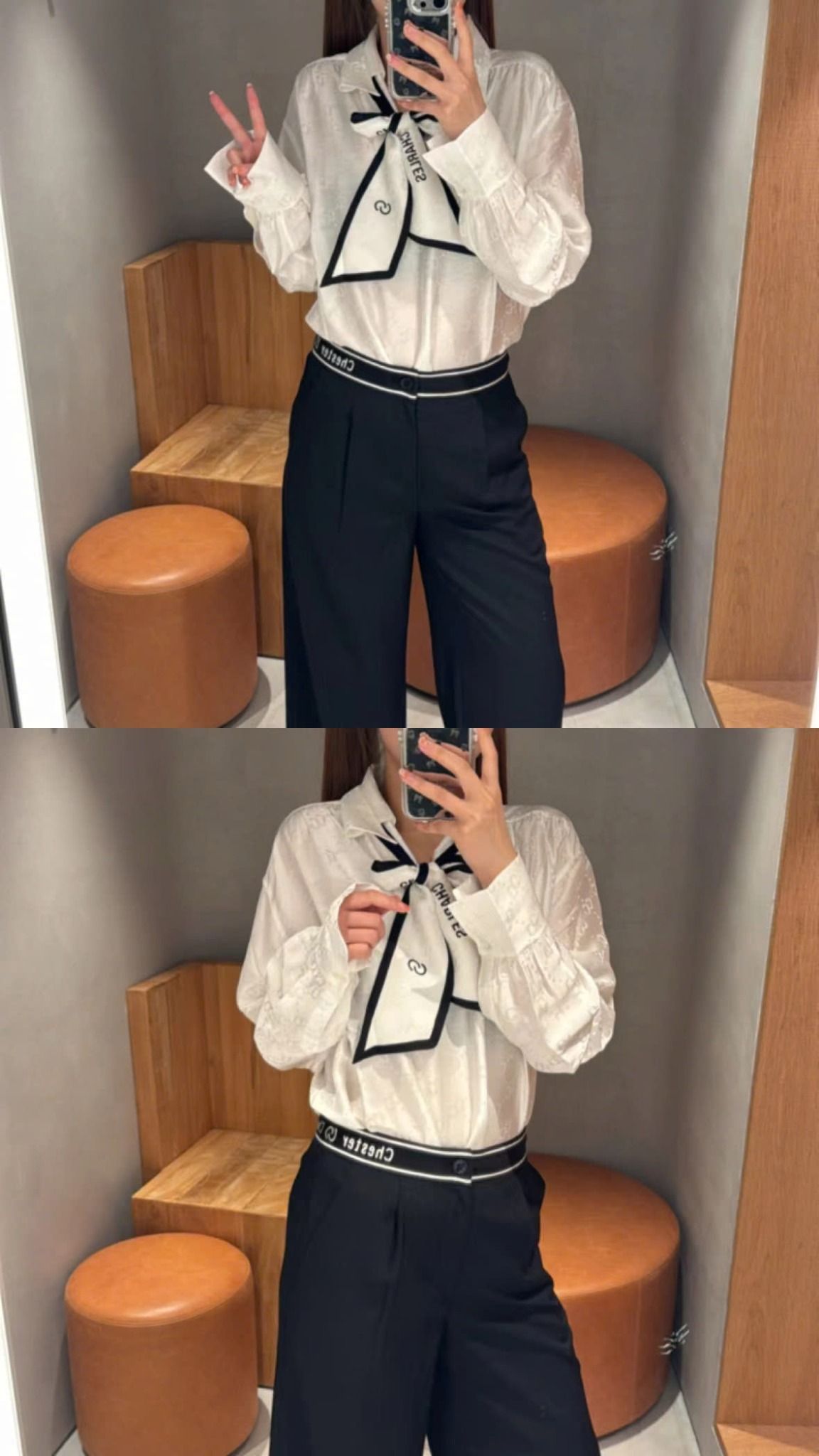 Sơ mi thắt cà vạt nữ