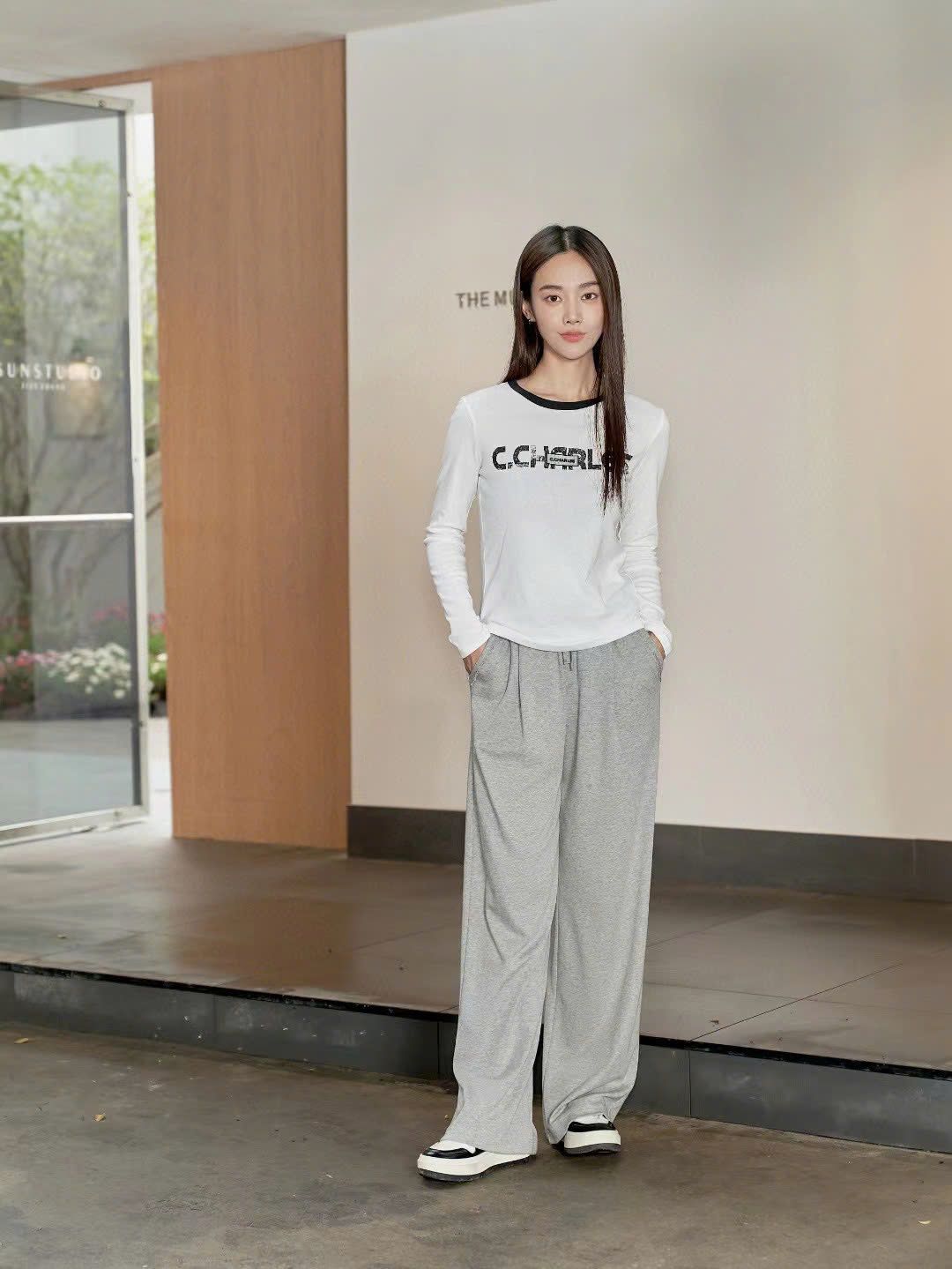 Quần xám thun - cotton lụa