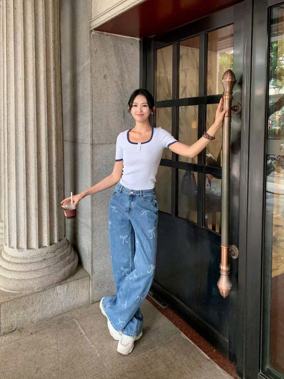 Quần Jean nơ