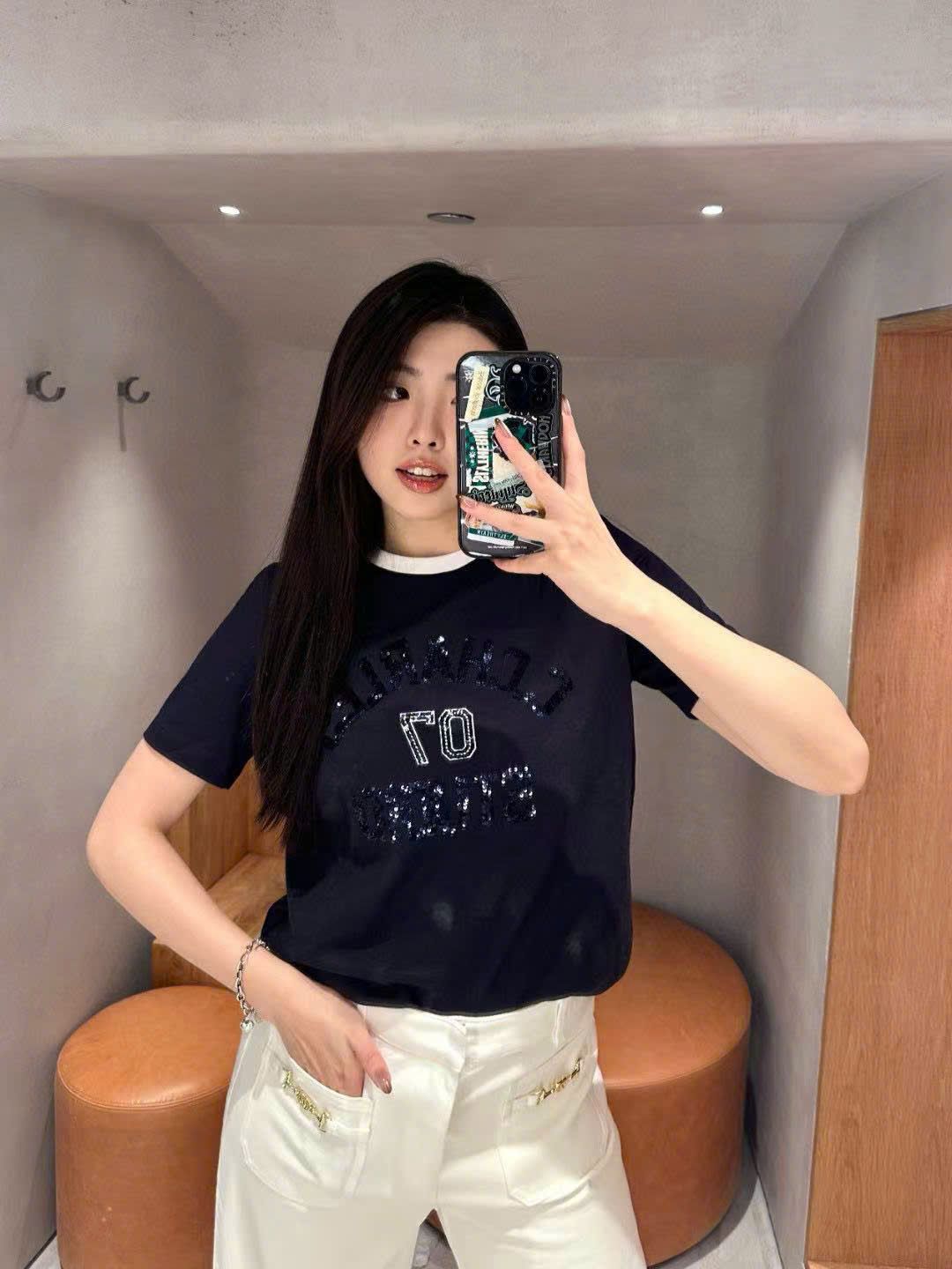 Áo phông navy 07, chữ blink
