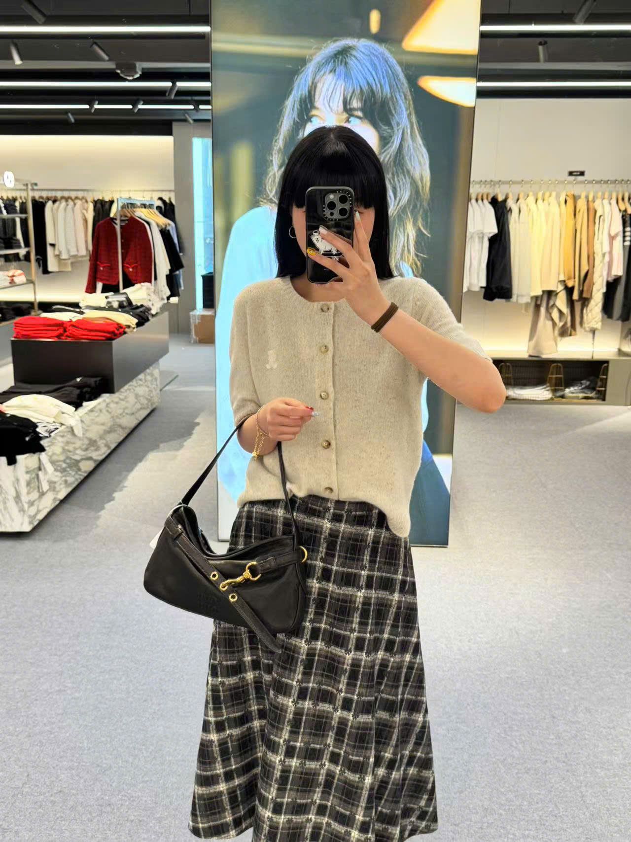 Chân váy caro kẻ CH SET