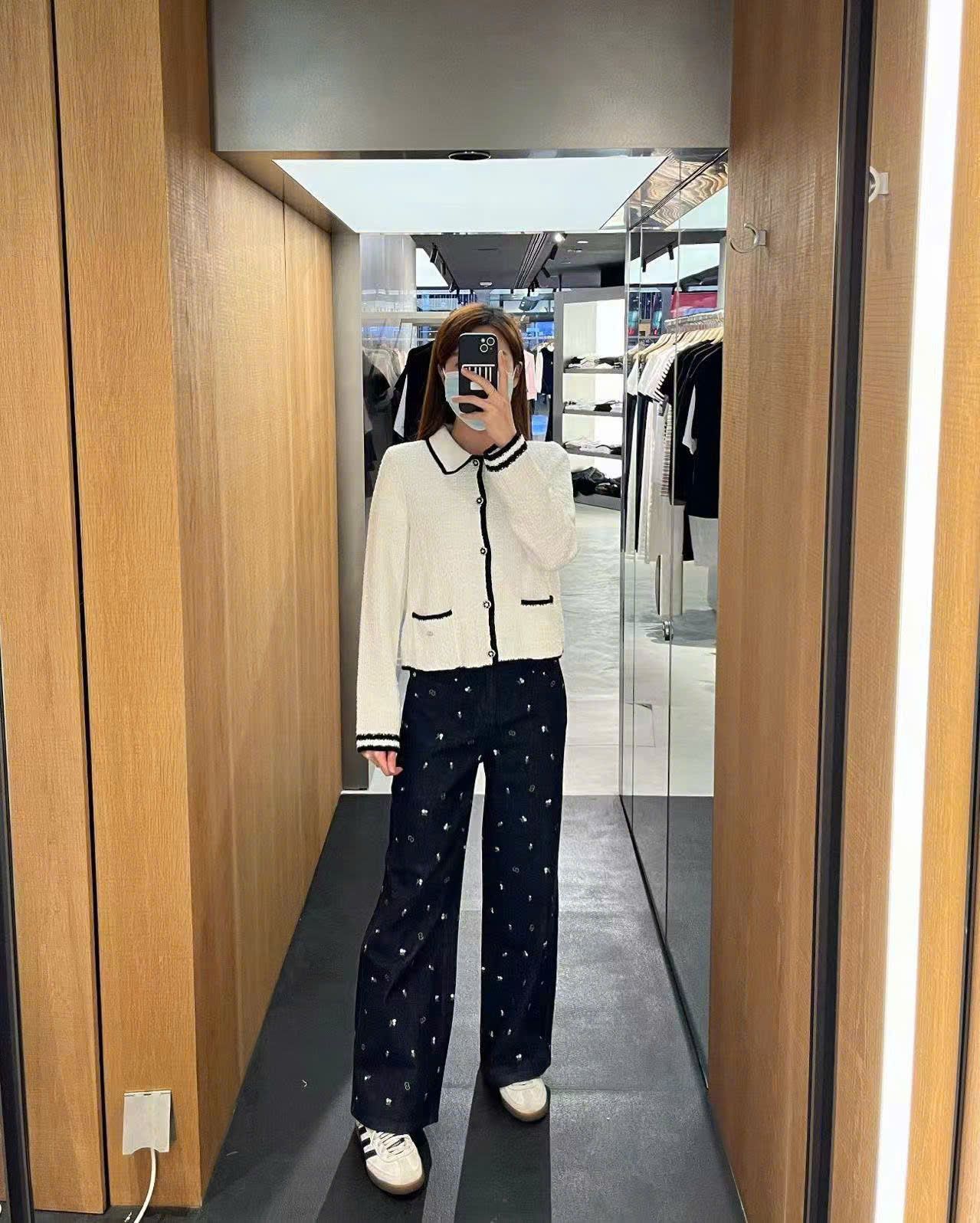 Áo CDG trắng cổ đức-viền đen