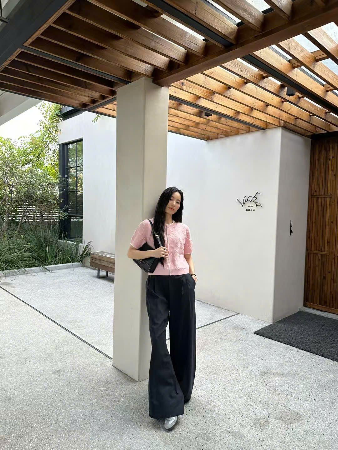Quần vải tây - xám tro cạp thun xám chữ