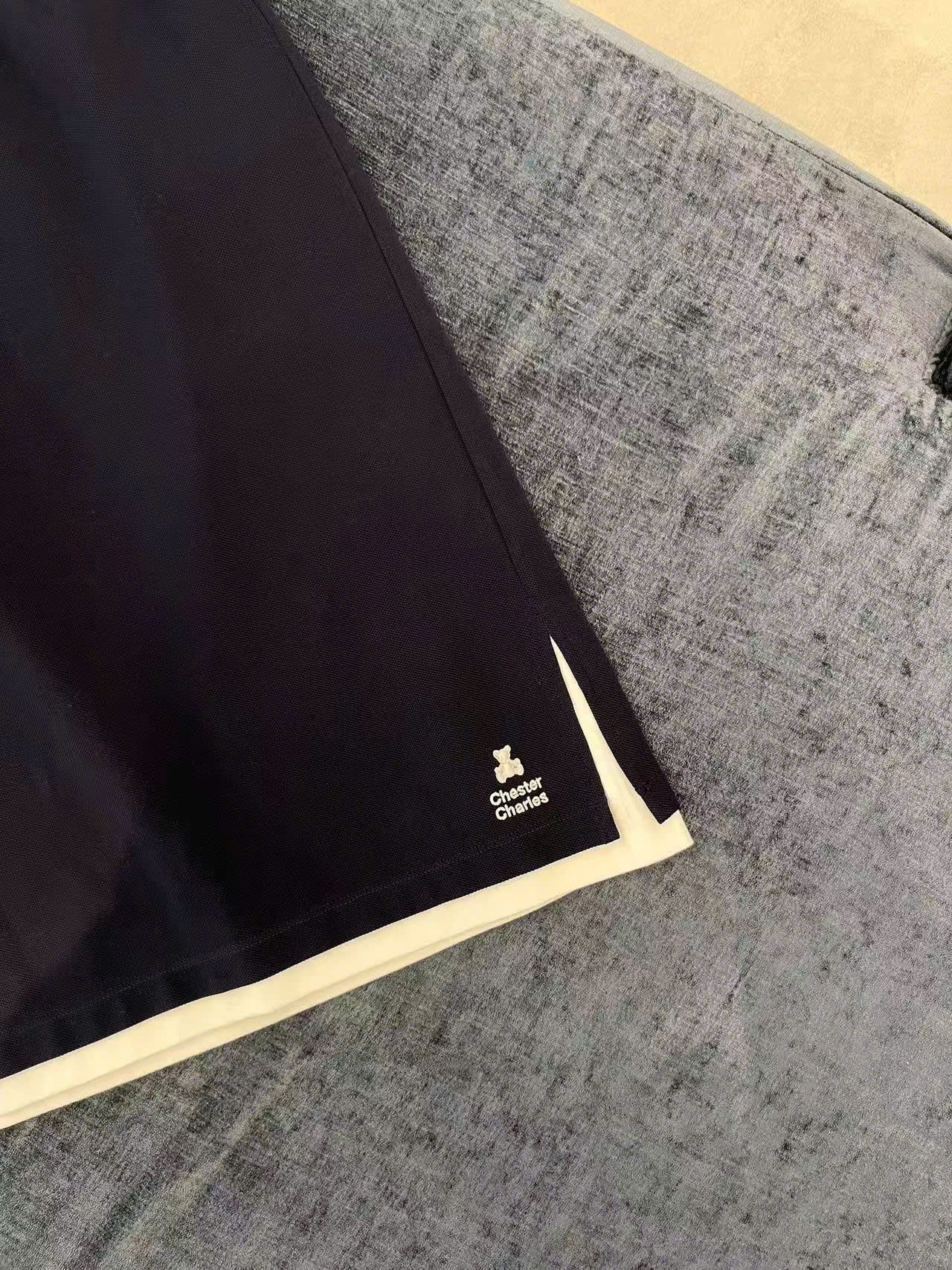 Chân váy navy gấu, chữ tà trắng(SET)
