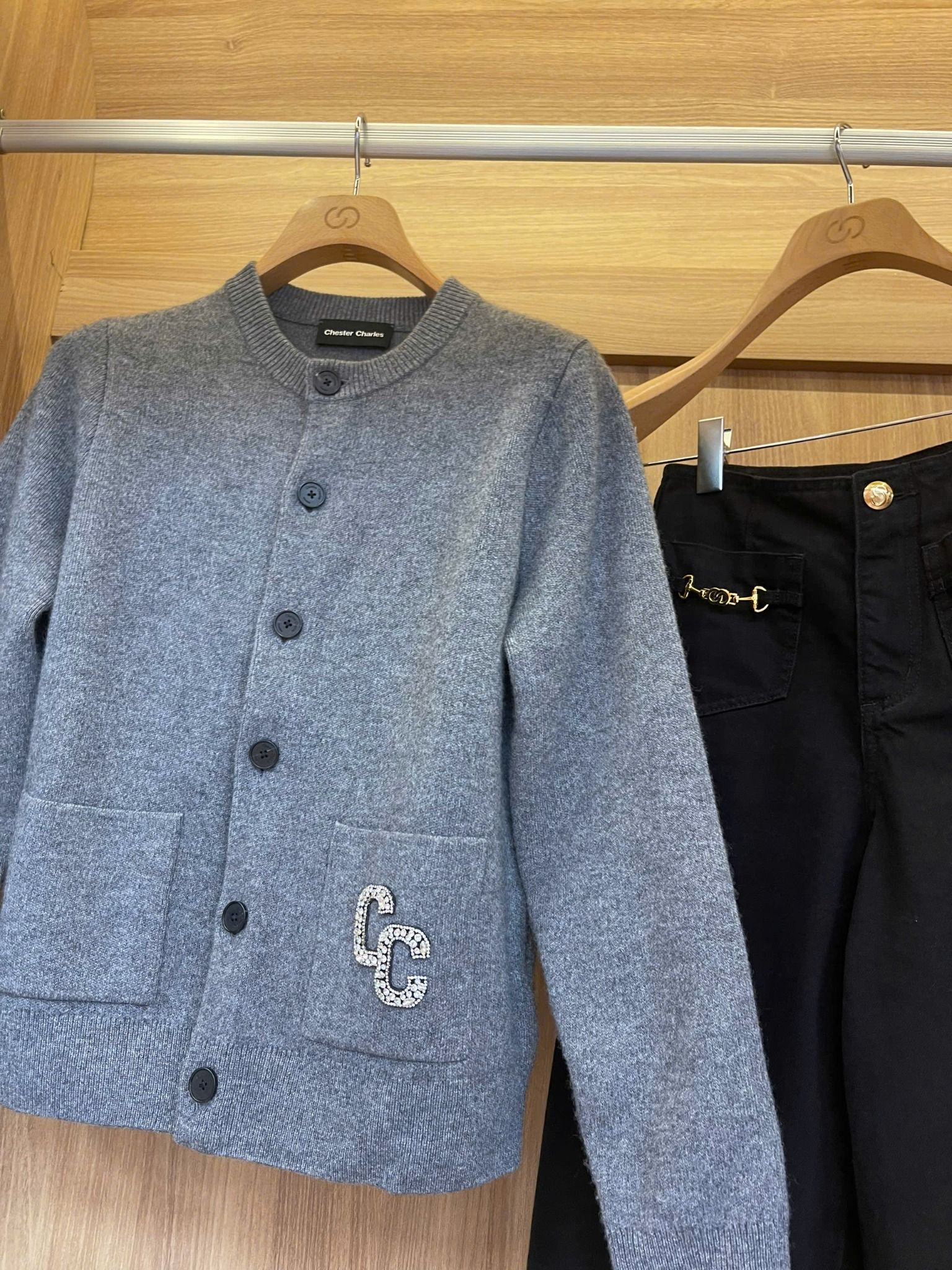 CDG xám, đính đá CC