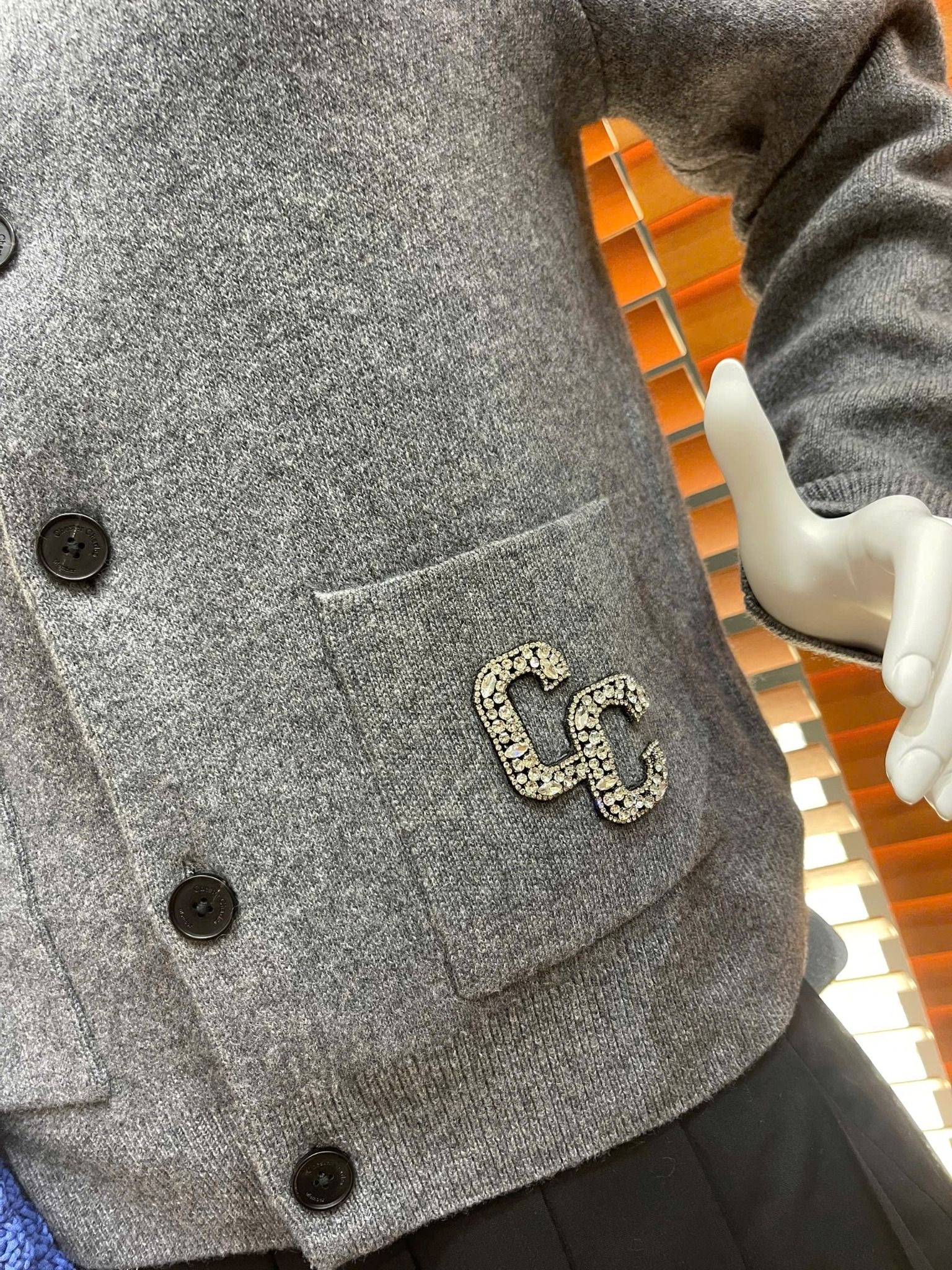 CDG xám, đính đá CC