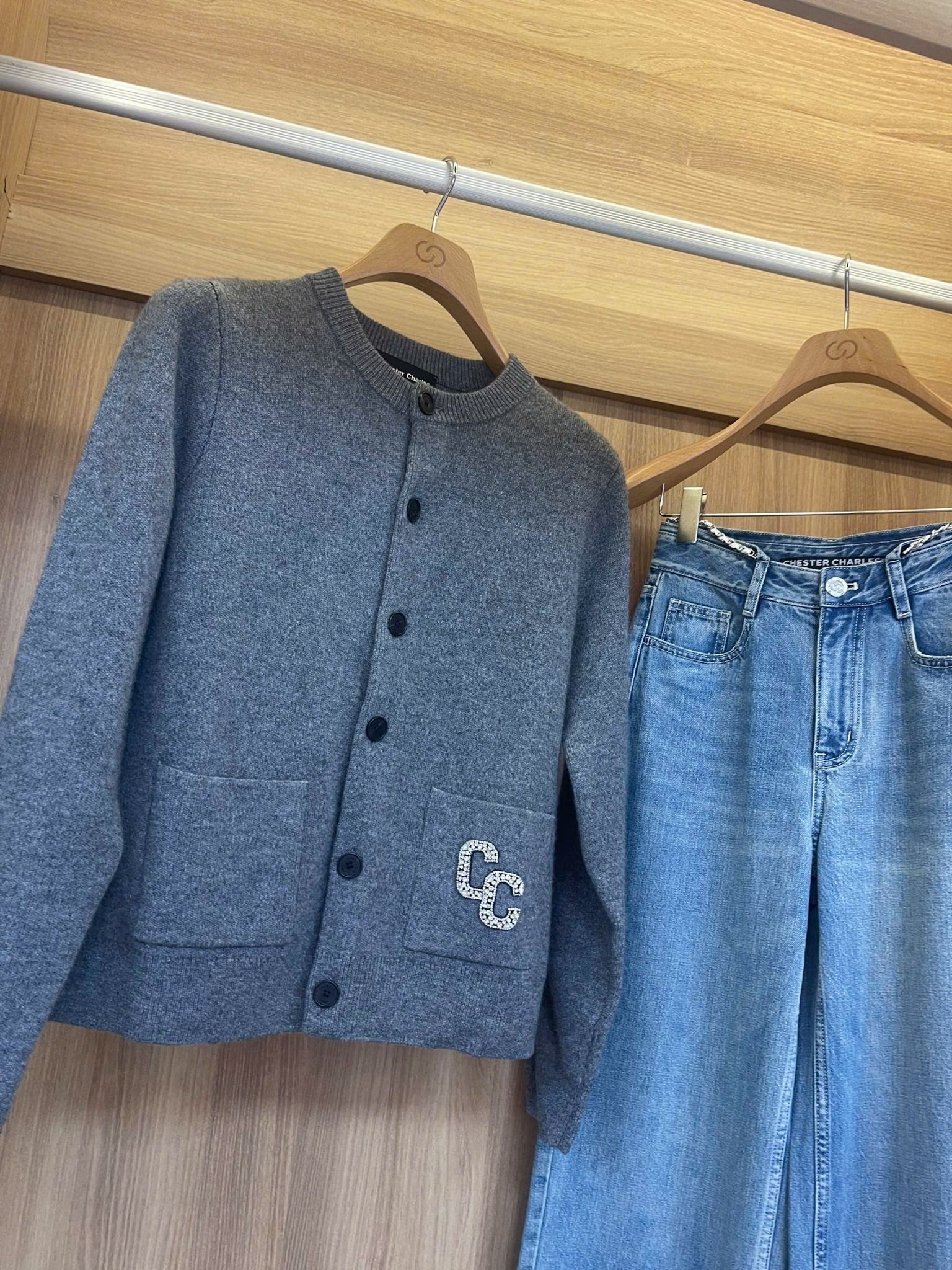 CDG xám, đính đá CC