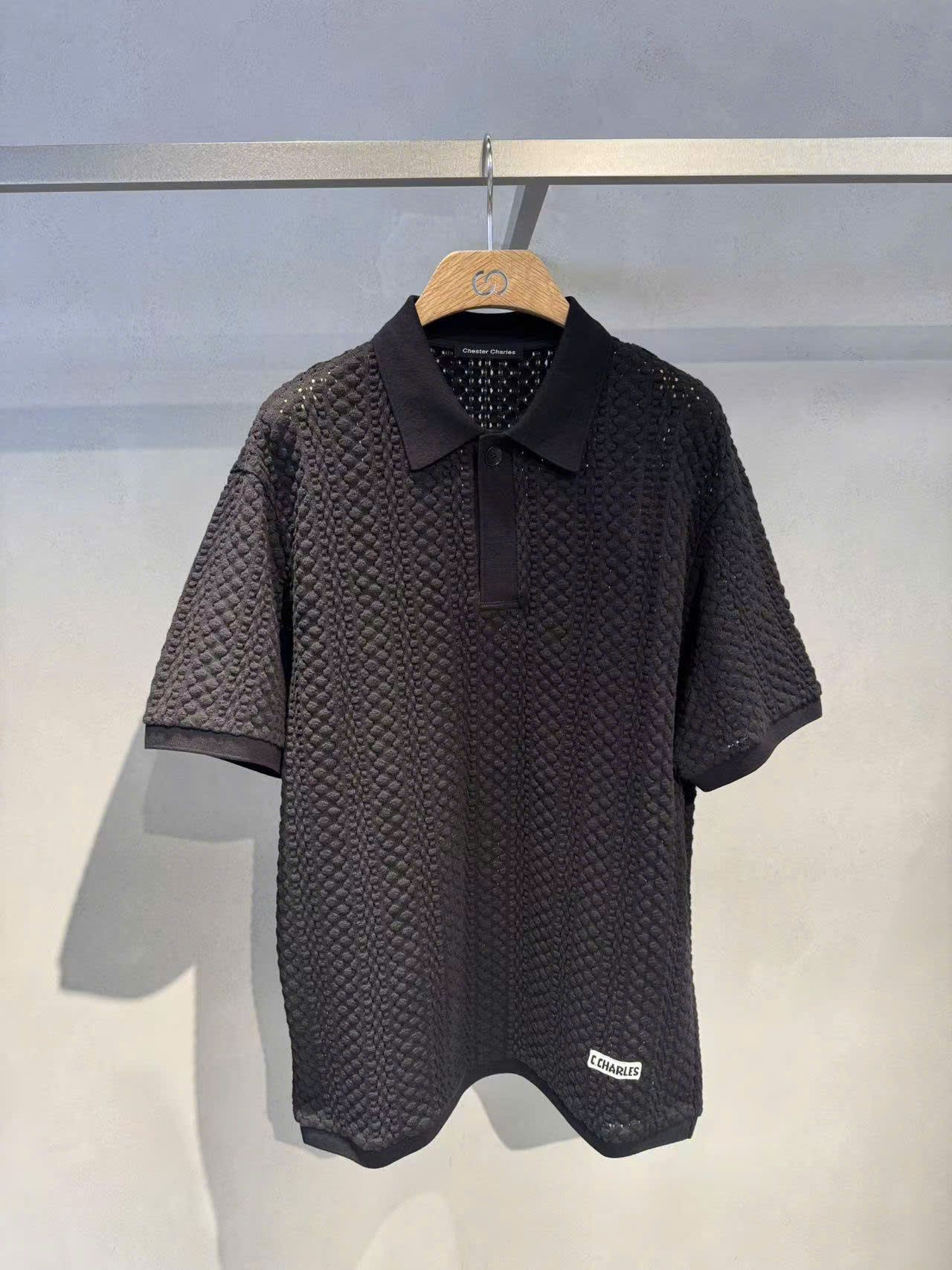 Áo Polo đen xốp