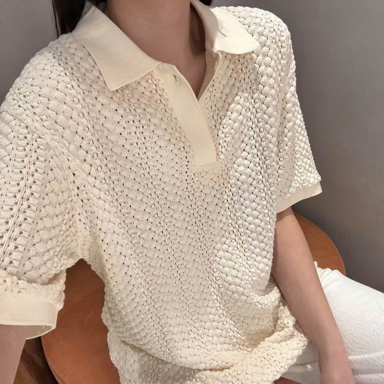 Áo Polo trắng Xốp