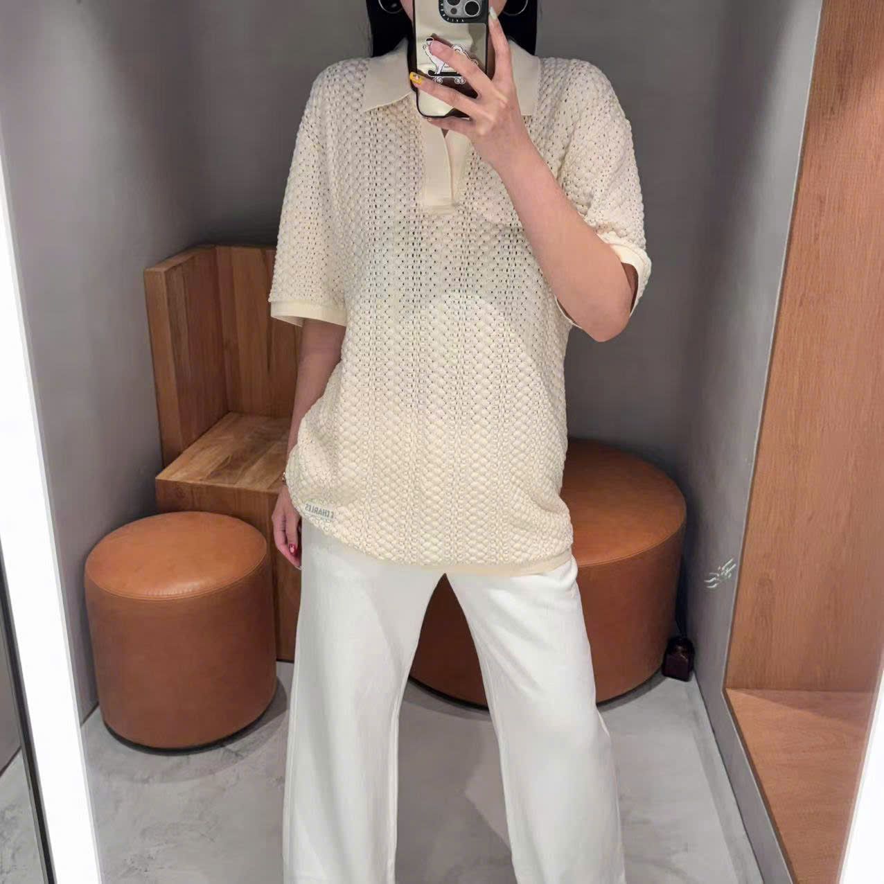 Áo Polo trắng Xốp