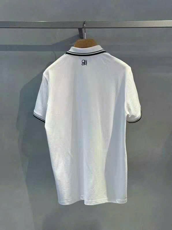 Áo polo trắng - cổ viền đen