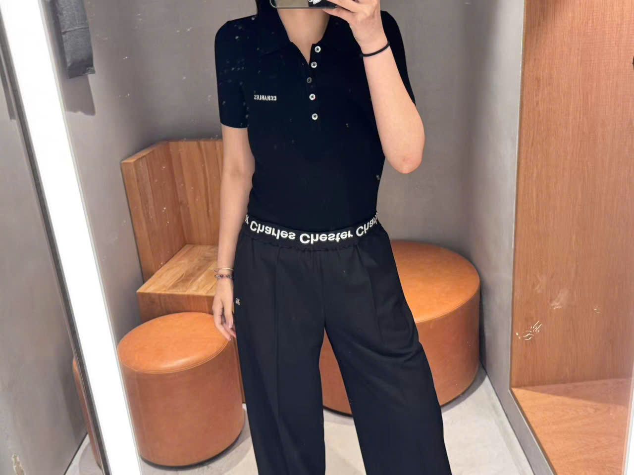 Quần vải cạp thun chữ lật