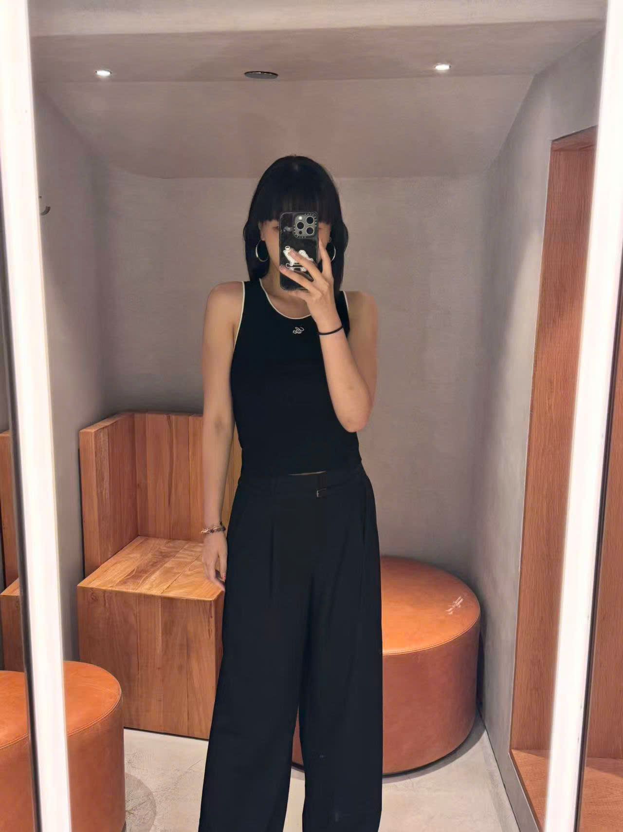 Áo 3 lỗ đen viền trắng