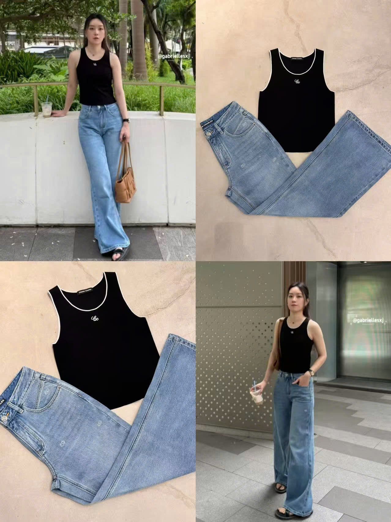 Áo 3 lỗ đen viền trắng