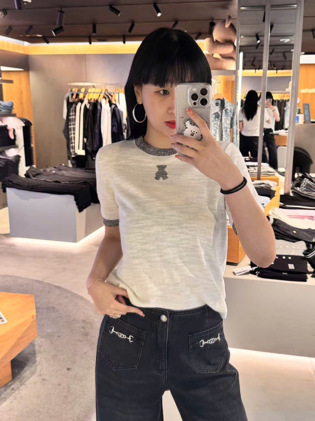 Quần jean đen mài, 2 túi trước xích bạc