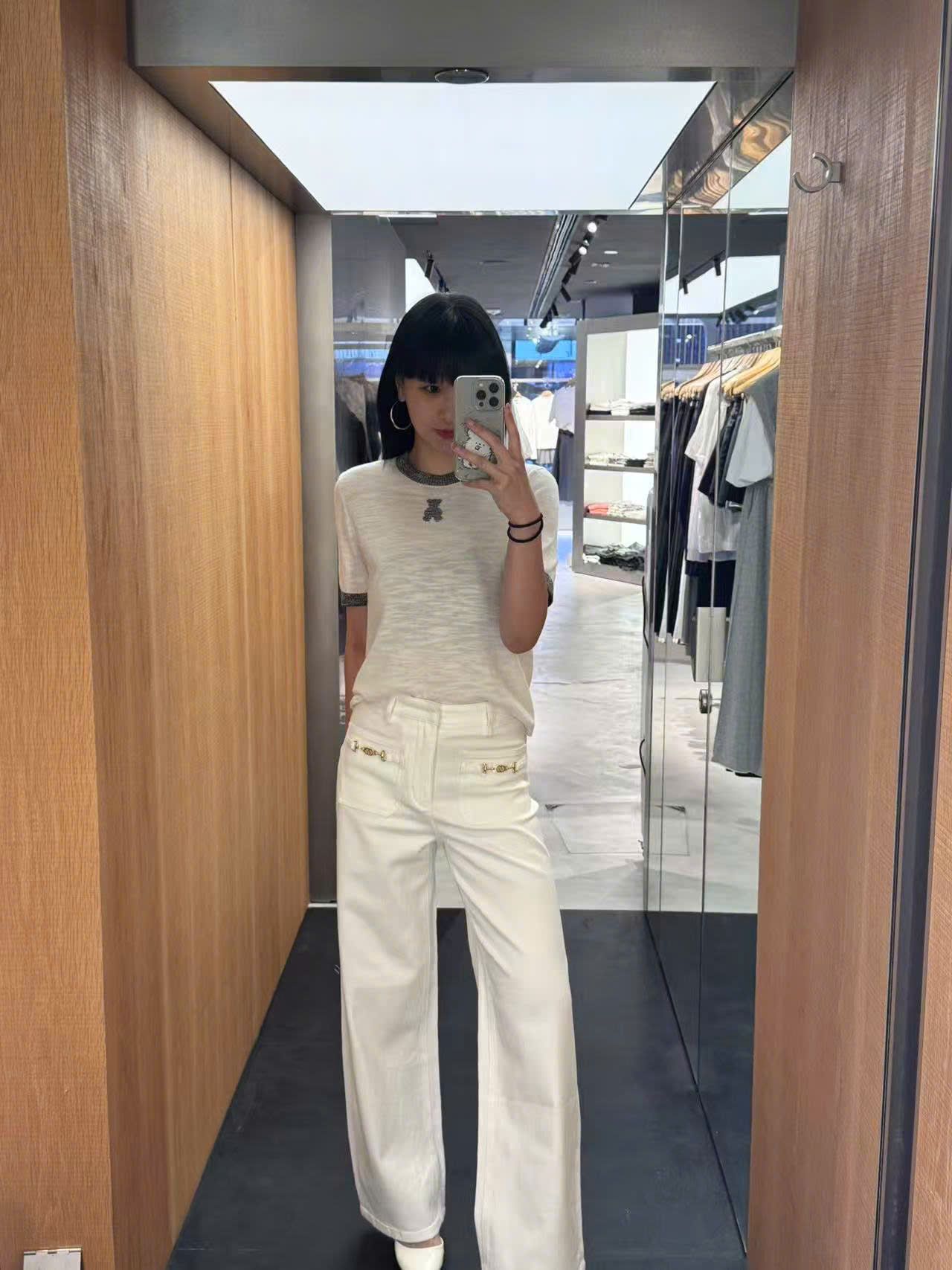 Áo phông ghi viền - gấu xám