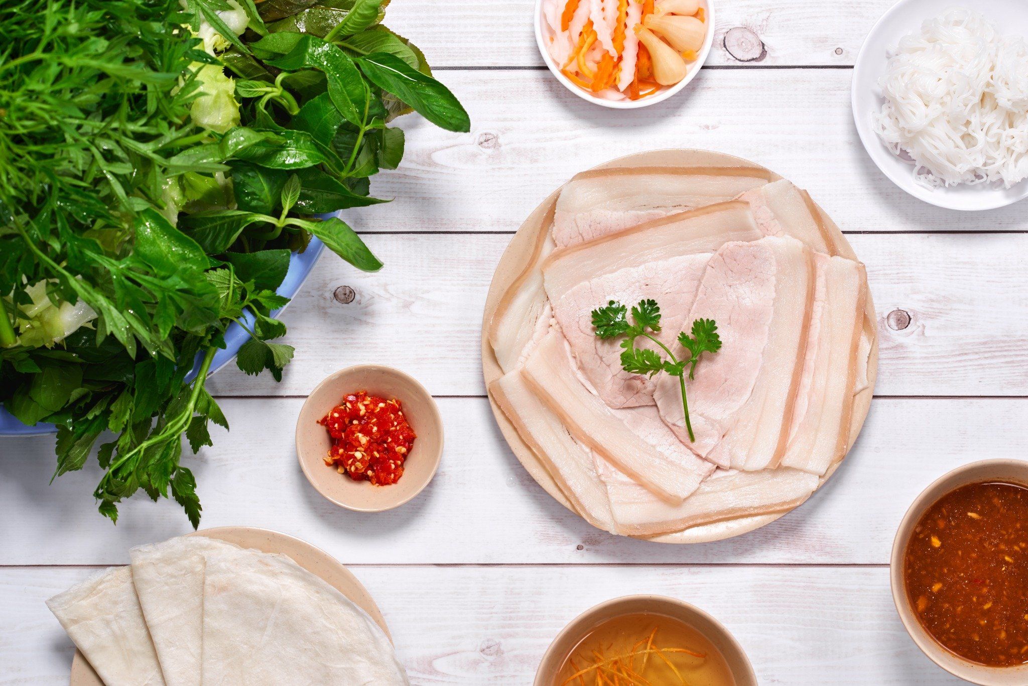 Bánh Tráng Cuốn Thịt Đùi (2 Người)