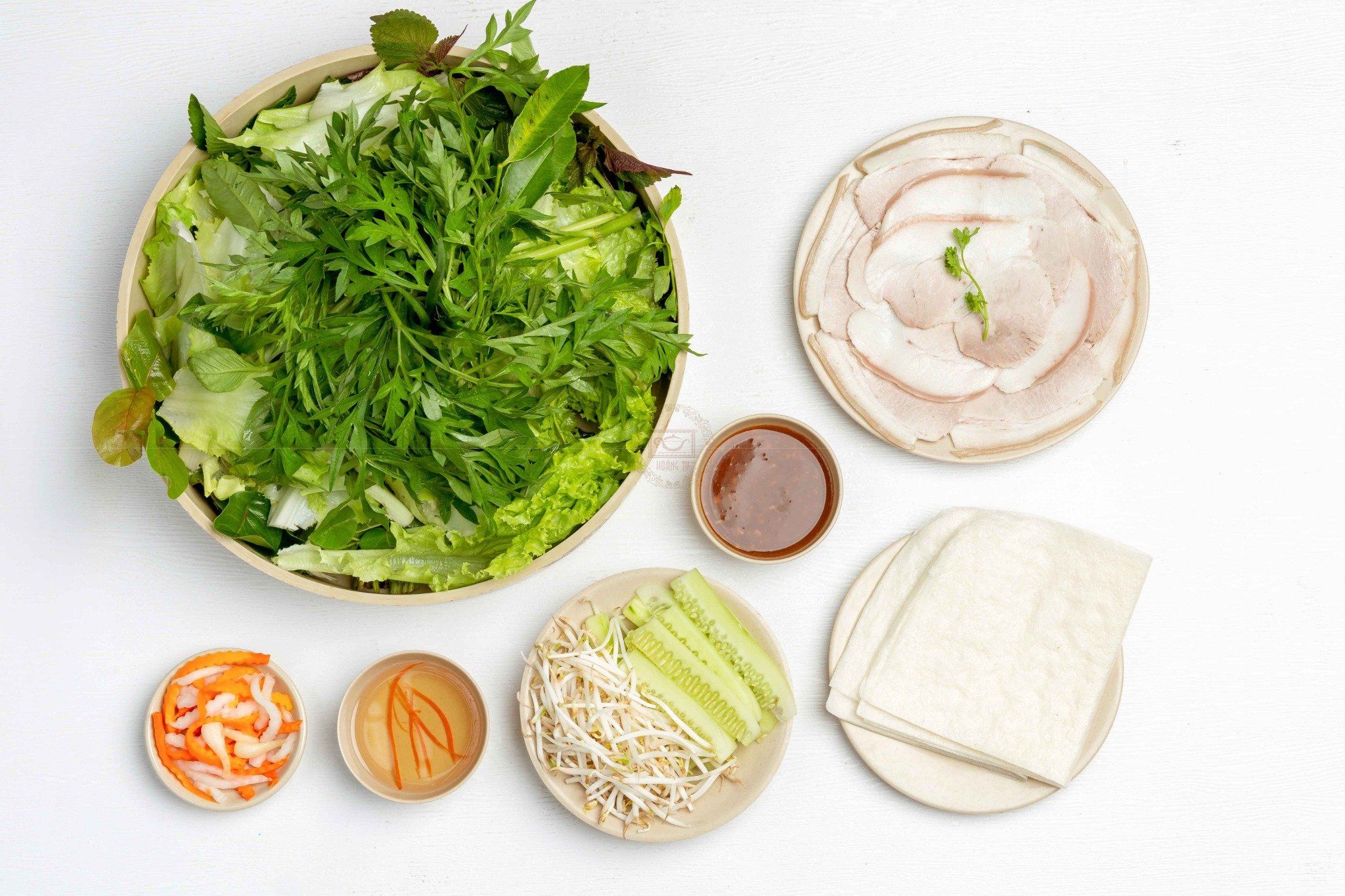 Bánh Tráng Cuốn Thịt Đùi + Thịt Nạc (2 Người)