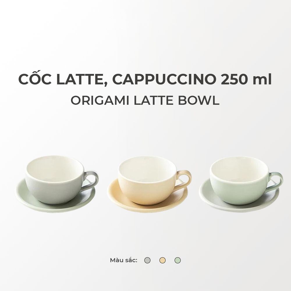  Cốc sứ Origami Latte Bowl - 250ml 