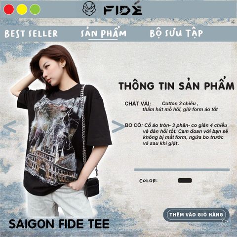 Áo thun địa danh SÀI GÒN FIDE phông unisex nam nữ form rộng ulzzang SÀI GÒN