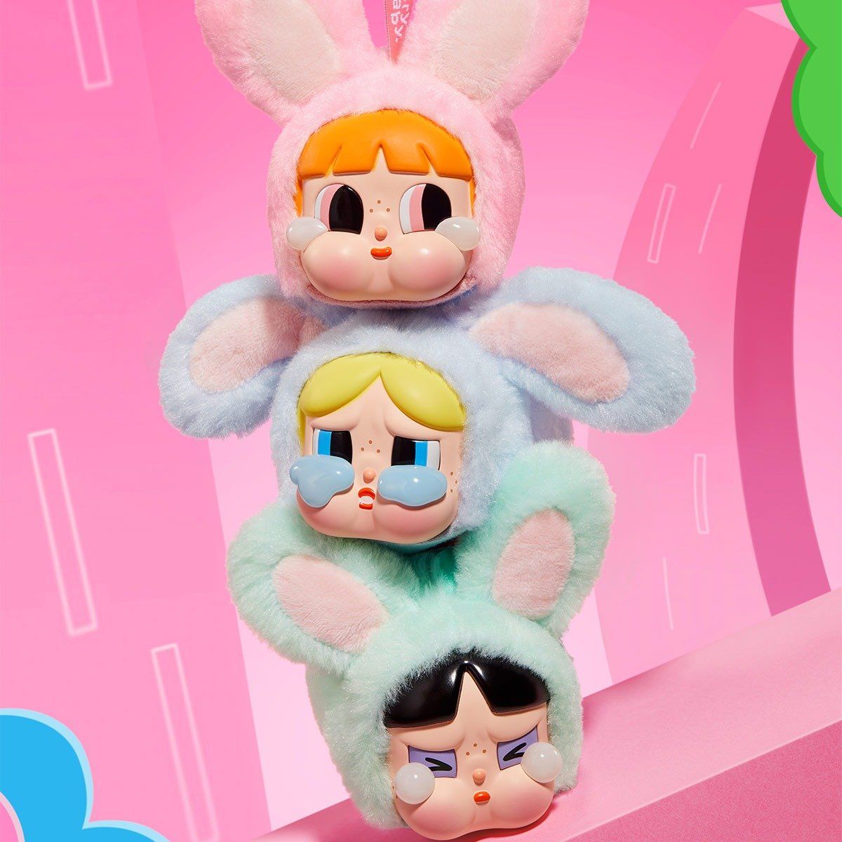 Mô Hình Đồ Chơi POP MART CRYBABY × Powerpuff Girls Series-Vinyl Face Plush 6931448666238