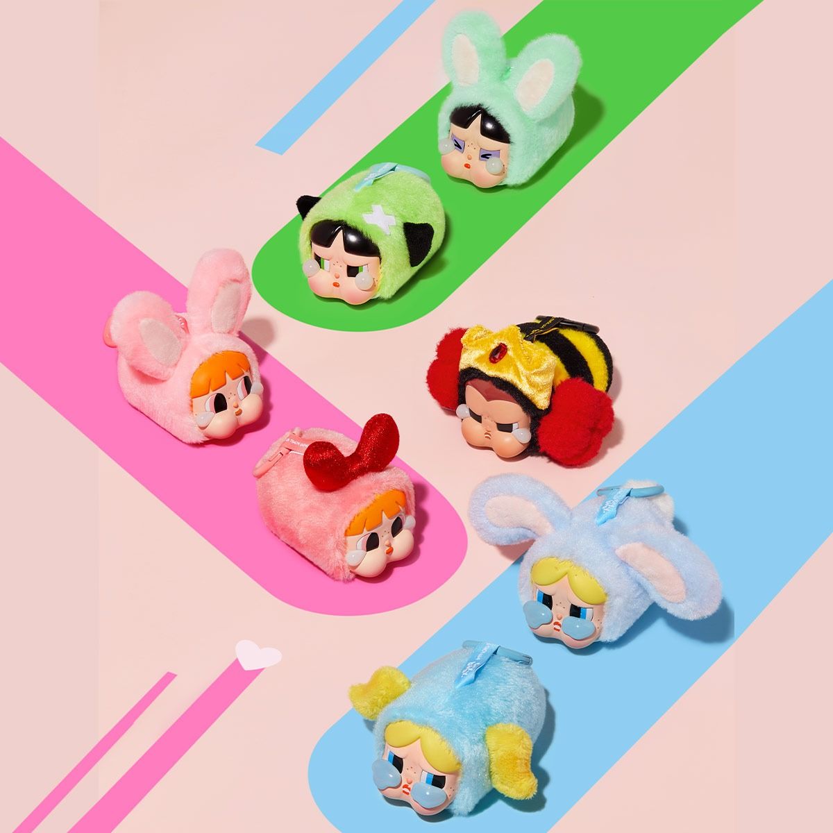 Mô Hình Đồ Chơi POP MART CRYBABY × Powerpuff Girls Series-Vinyl Face Plush 6931448666238