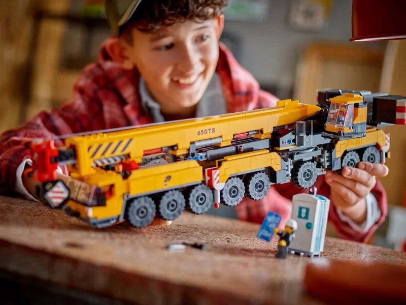 Lego City Yellow Mobile Construction Crane Cần Cẩu Xây Dựng 60409