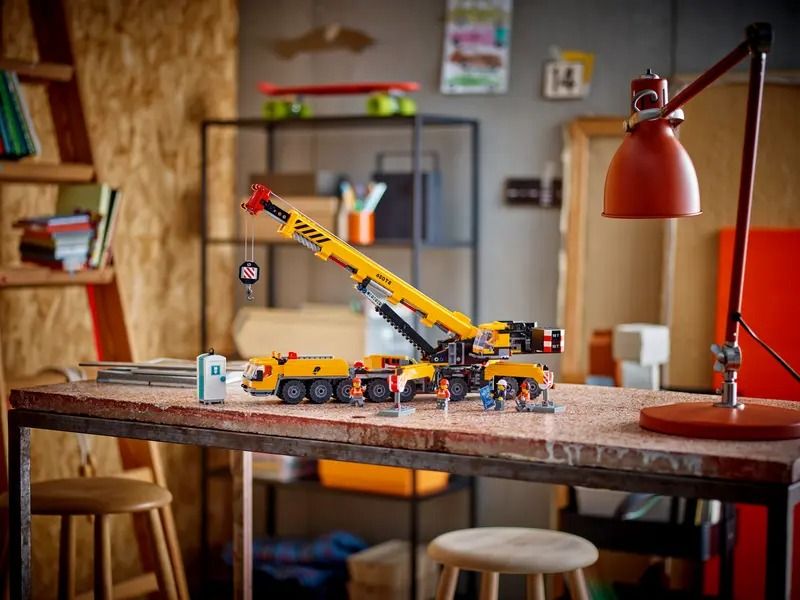 Lego City Yellow Mobile Construction Crane Cần Cẩu Xây Dựng 60409