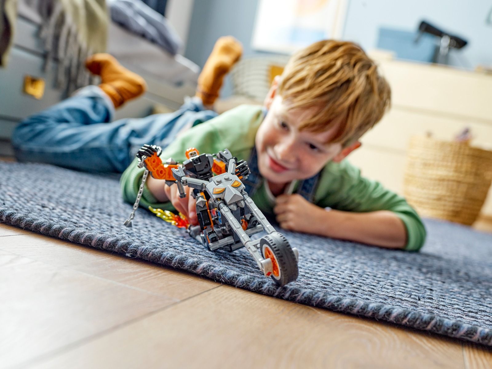 Lego Marvel Ghost Rider Mech & Bike Ma Tốc Độ 76245
