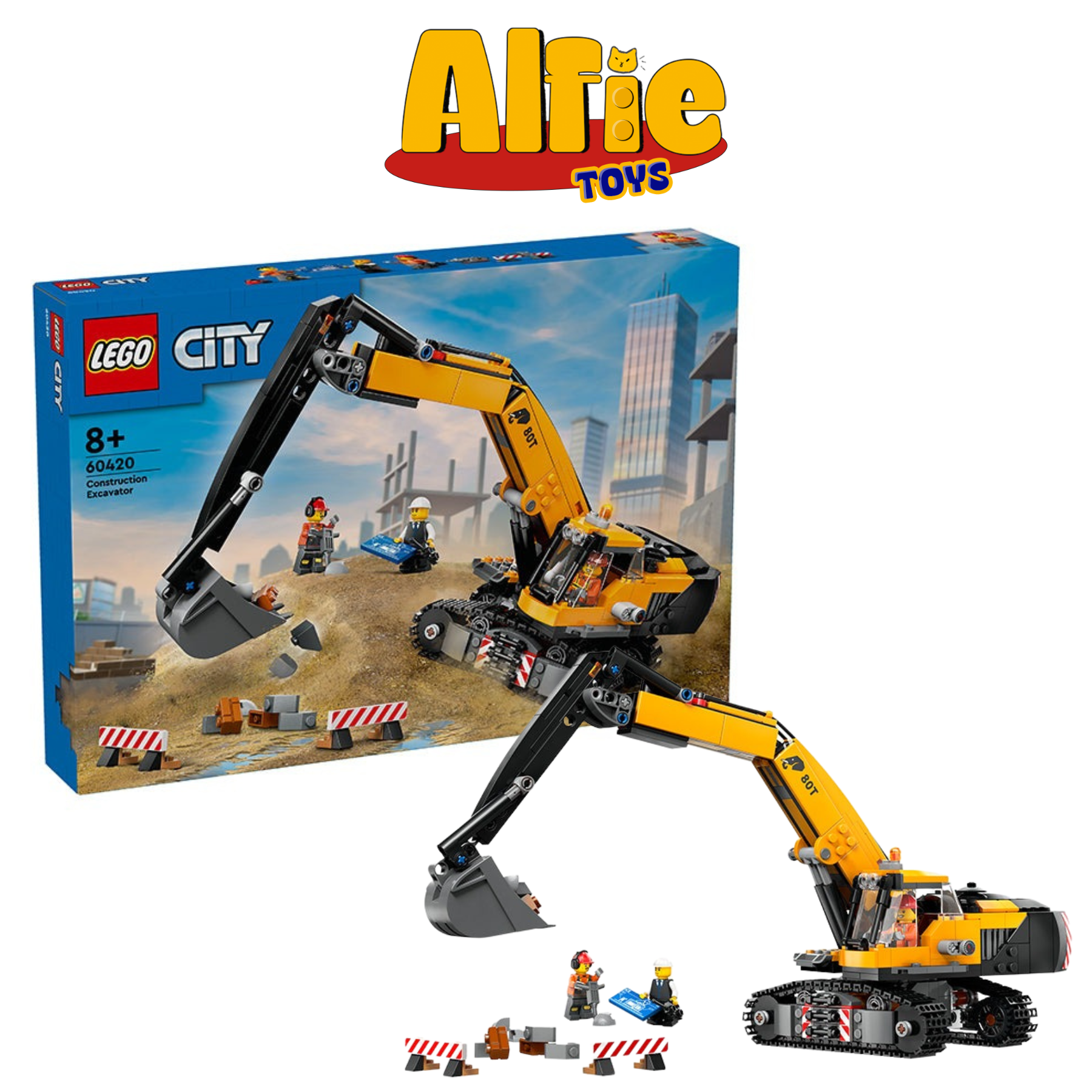 Lego City Yellow Construction Excavator 60420