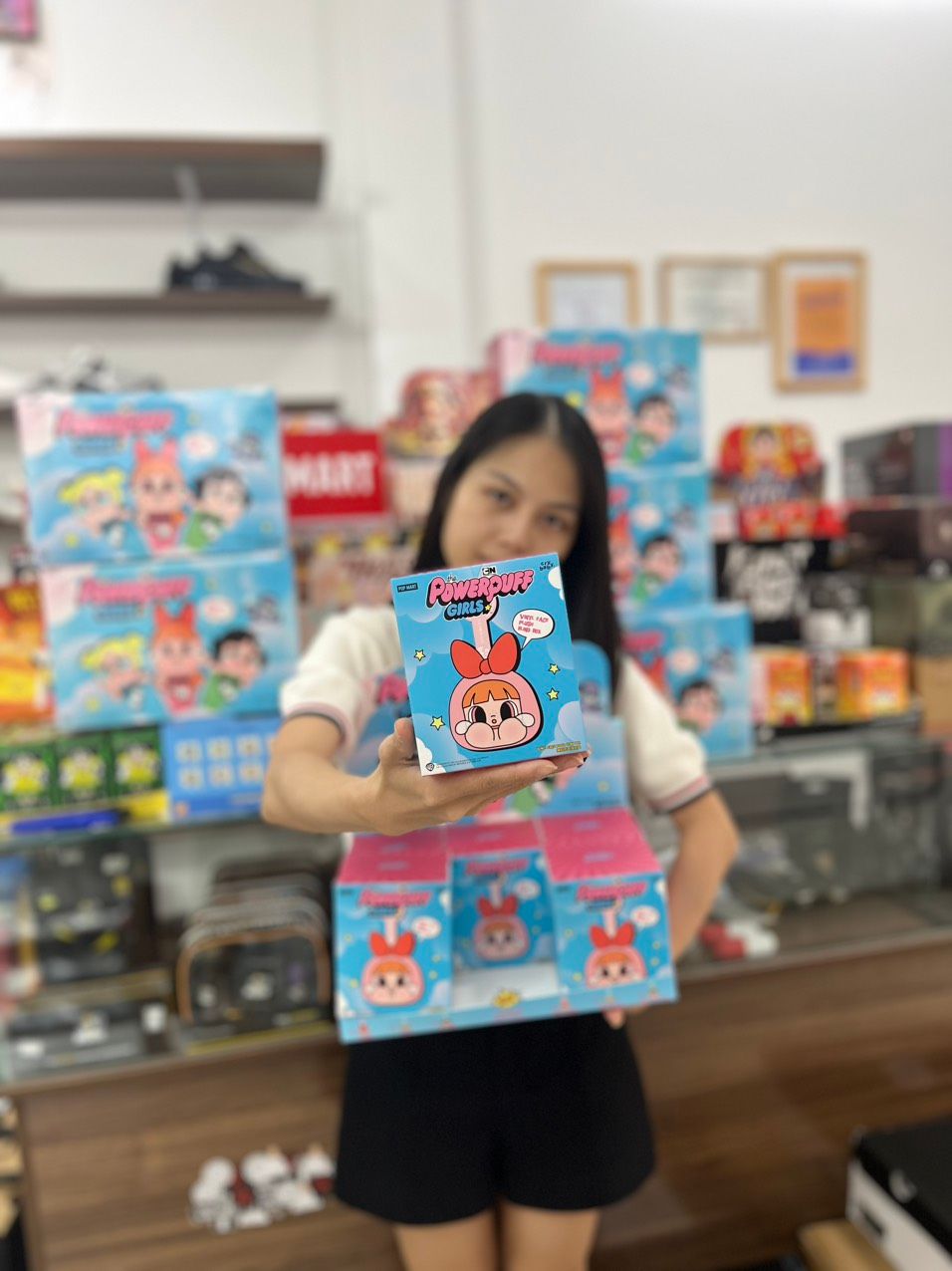 Mô Hình Đồ Chơi POP MART CRYBABY × Powerpuff Girls Series-Vinyl Face Plush 6931448666238