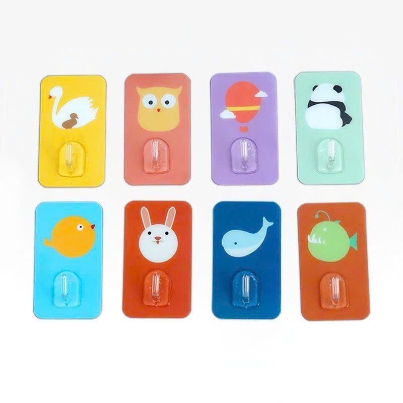 Móc Treo Đồ Dán Tường In Hình Động Vật