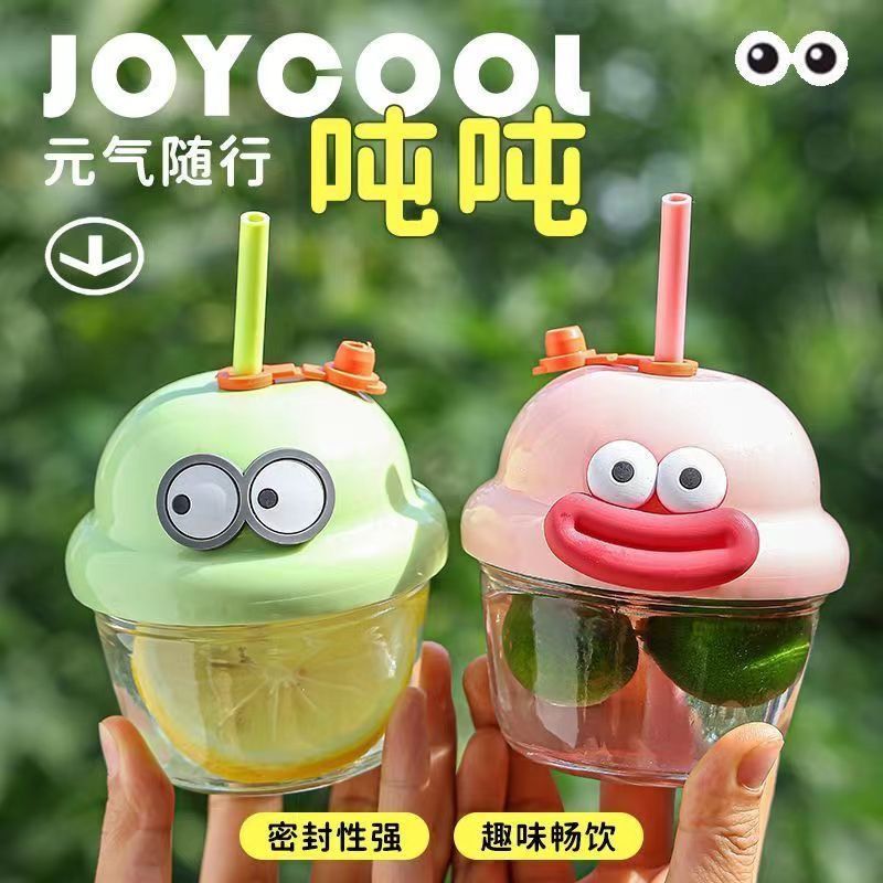 Ly cốc thủy tinh Basic kèm charm funny vibes big eyes