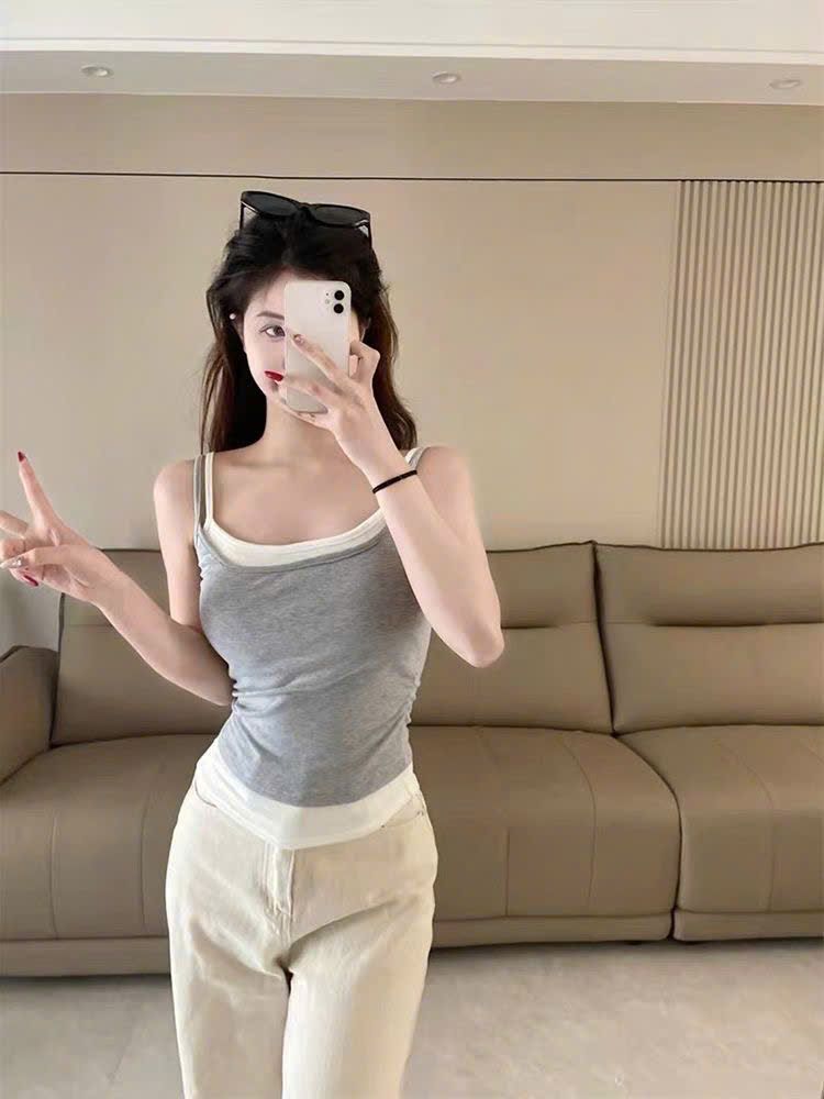 Áo Ba Lỗ Hai Dây Giả 2 lớp