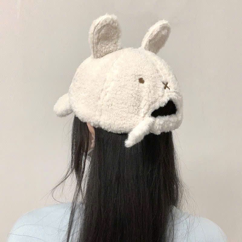 Mũ Lưỡi Trai Tai Thỏ Dễ Thương