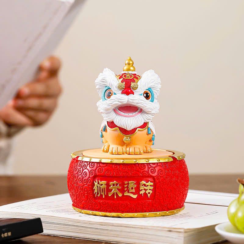 Gạt Tàn Trang Trí Tết Trống Lân 2025