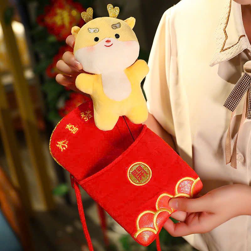 Túi Gấu Bông Đựng Lì Xì Tết
