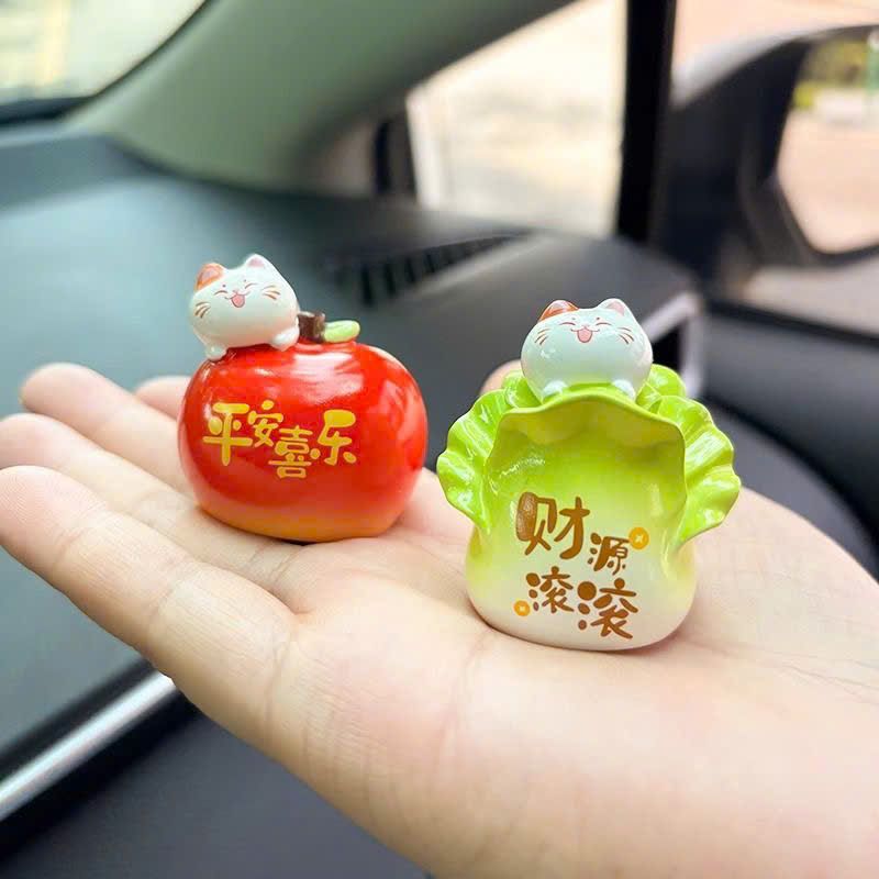 Set Mèo Thần Tài Trưng Xe