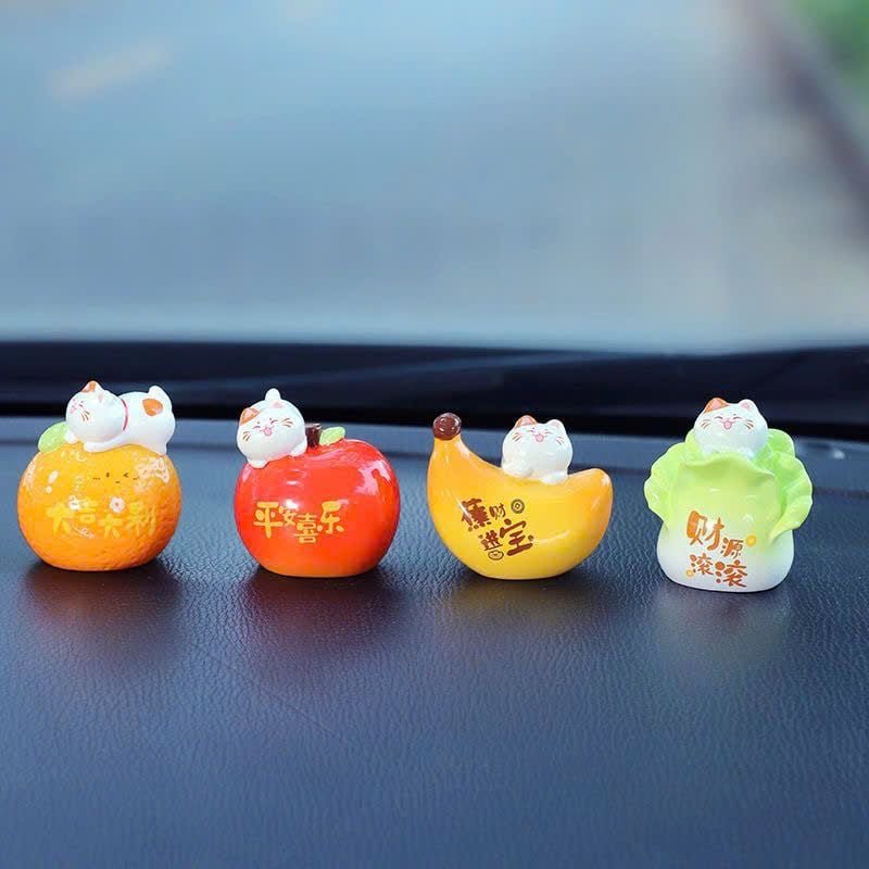 Set Mèo Thần Tài Trưng Xe