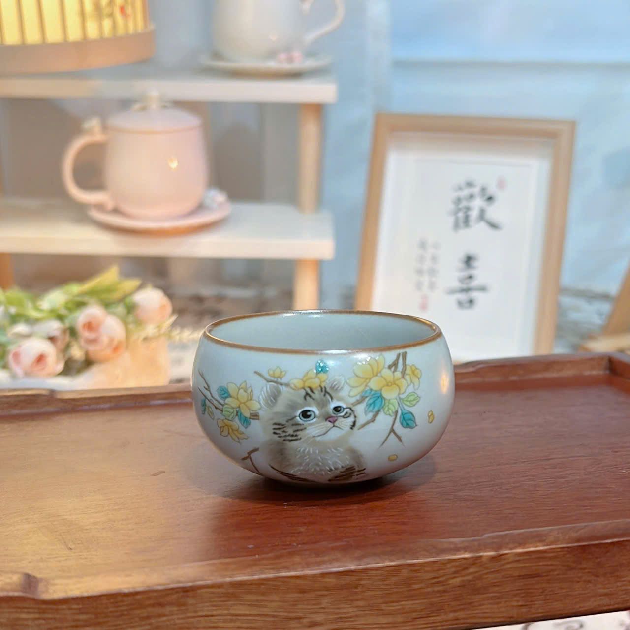 Ru Cốc Uống Trà Bằng Sứ Cỡ Lớn