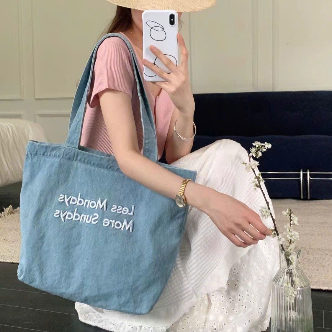Túi Tote Vải Jean