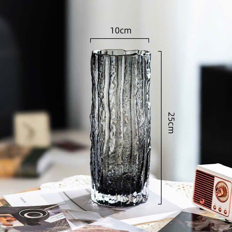 Lọ Hoa Thuỷ Tinh Decor Trụ Gốc Cây