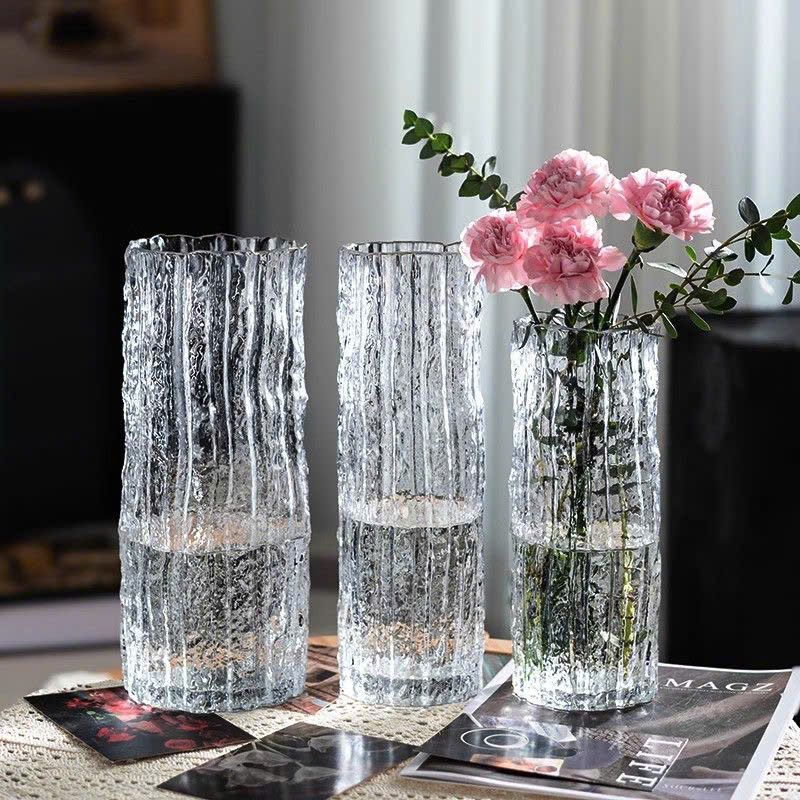 Lọ Hoa Thuỷ Tinh Decor Trụ Gốc Cây