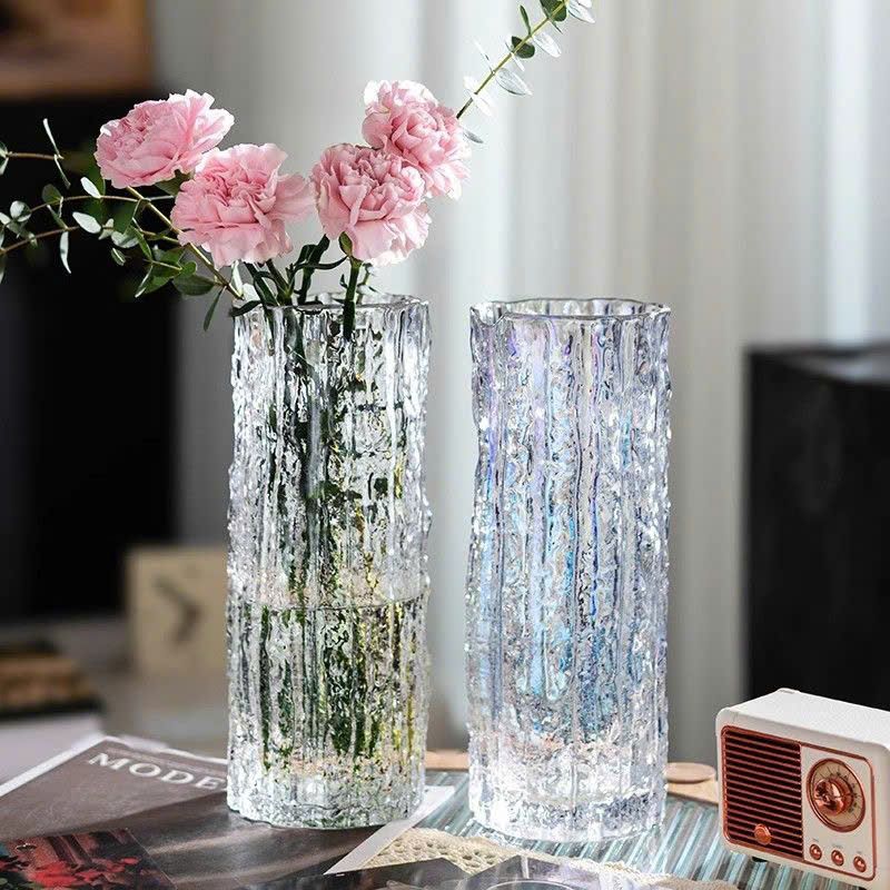 Lọ Hoa Thuỷ Tinh Decor Trụ Gốc Cây